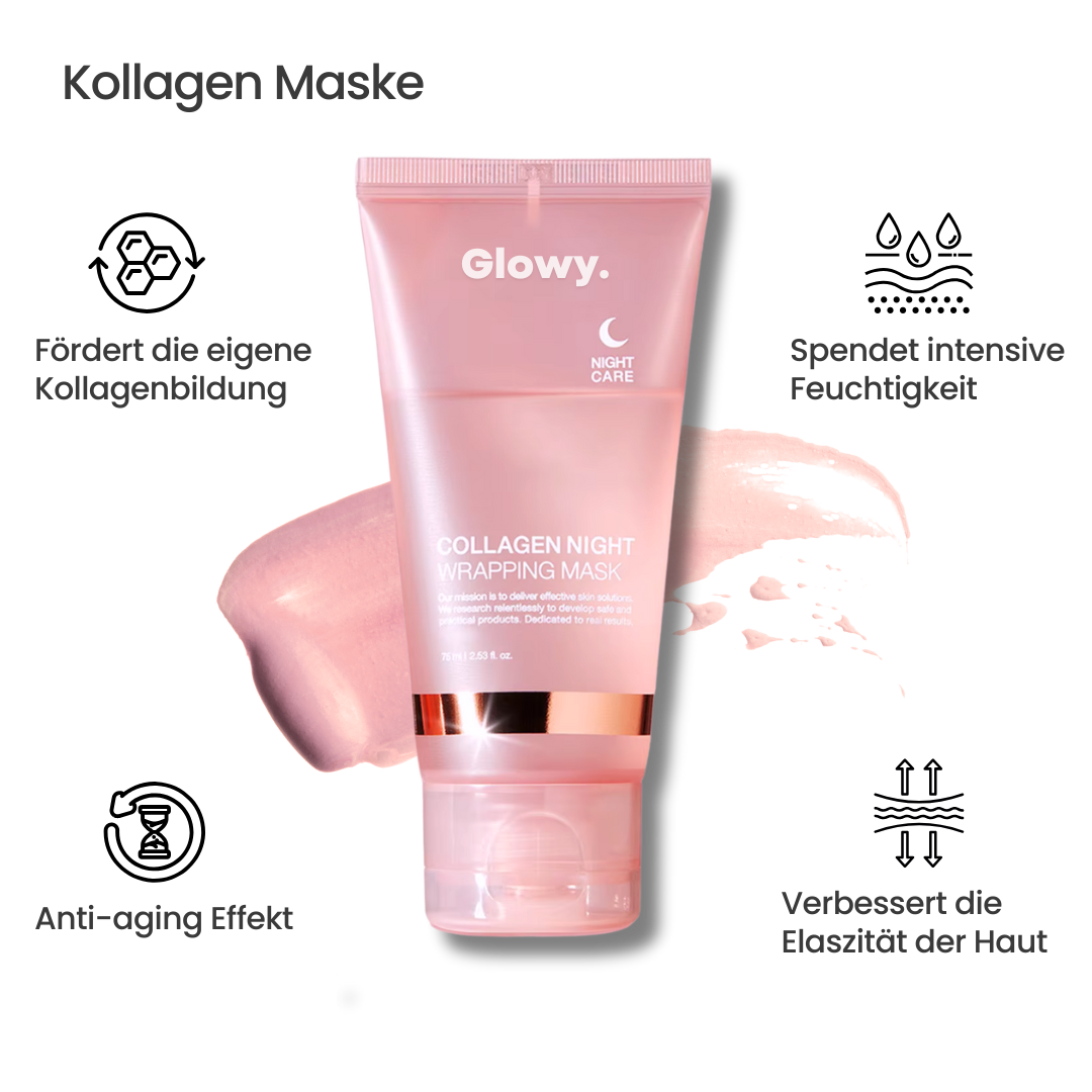Glowy Kollagen Maske für strahlende Haut